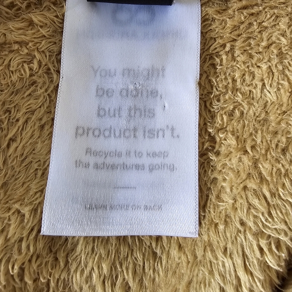 The North Face Fleece Jacket full zip gold size Small fuzzy cozy deep pile - Picture 4 of 11